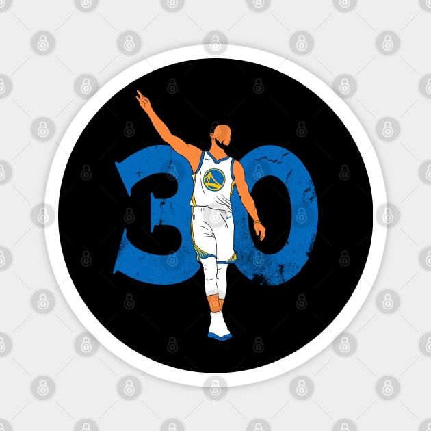 Steph Curry Number 30 Magnet by capricorn